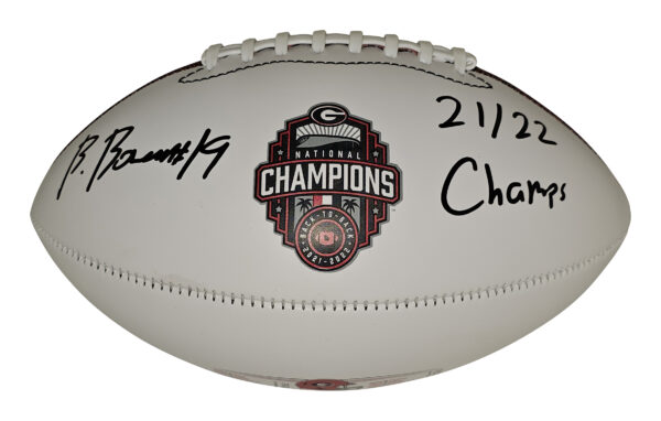 Brock Bowers Hand Signed National Championship Football