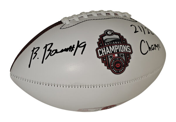 Brock Bowers Hand Signed National Championship Football - Image 3